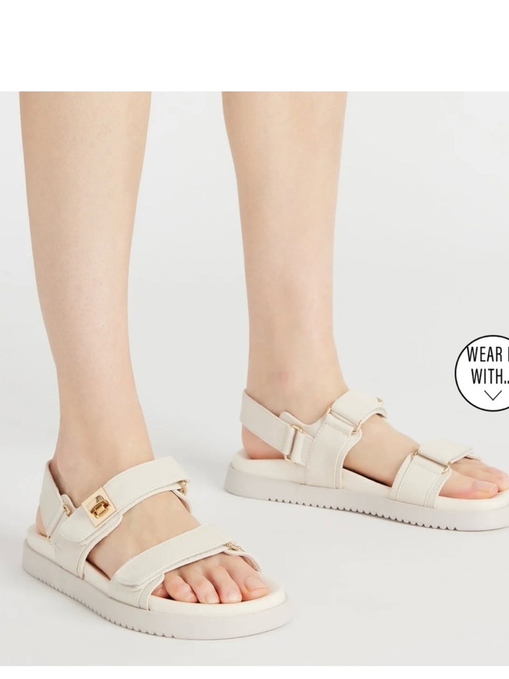 Steve Madden Mona Sandal Bone Leather